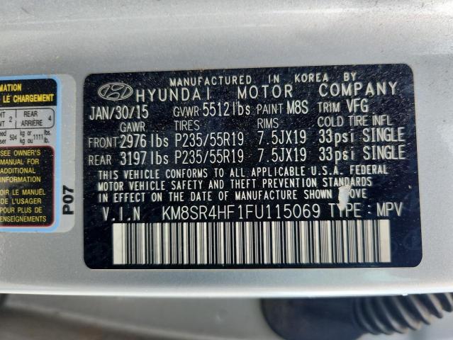 2015 HYUNDAI SANTA FE G KM8SR4HF1FU115069