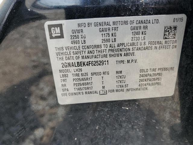 2015 CHEVROLET EQUINOX LT 2GNALBEK4F6252911