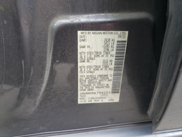 2016 NISSAN FRONTIER S 1N6AD0EV9GN704155