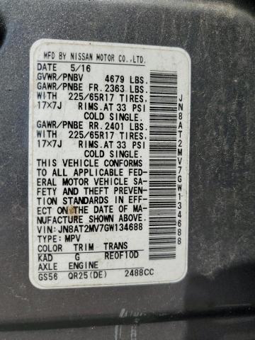 2016 NISSAN ROGUE S - JN8AT2MV7GW134688