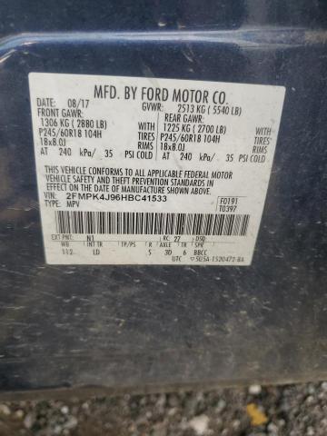 2017 FORD EDGE SEL 2FMPK4J96HBC41533