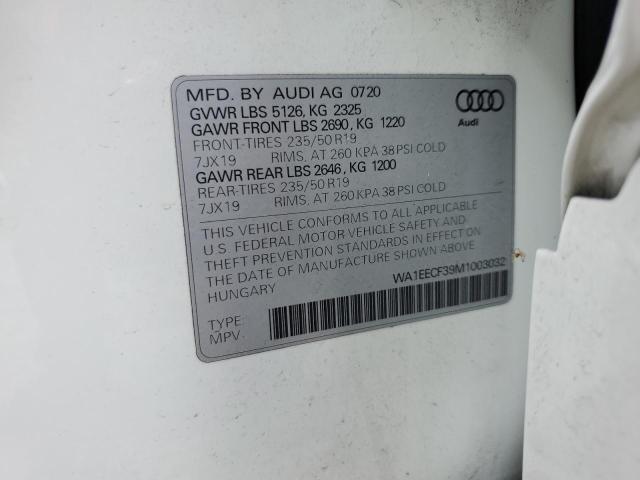 2021 AUDI Q3 PREMIUM WA1EECF39M1003032