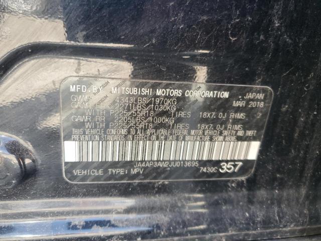 2018 MITSUBISHI OUTLANDER JA4AP3AW2JU013695