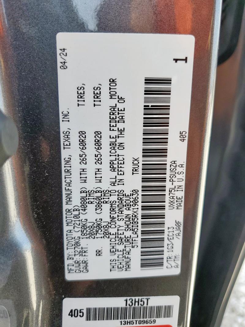 2024 TOYOTA TUNDRA CRE - 5TFLA5DB5RX190630