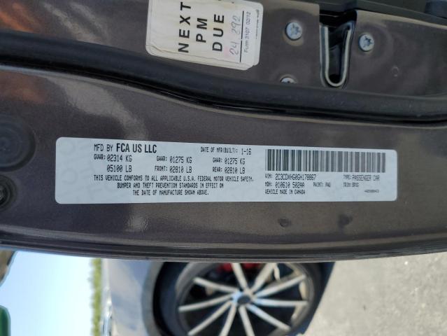 2016 DODGE CHARGER SX 2C3CDXHG0GH178867