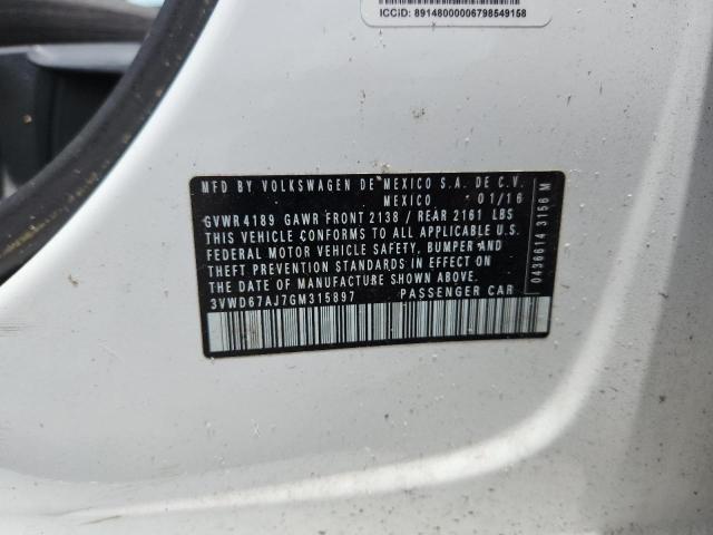 2016 VOLKSWAGEN JETTA SE 3VWD67AJ7GM315897