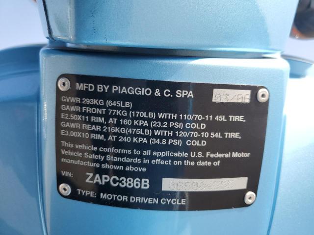 2006 VESPA PIAGGIO ZAPC386B065004555