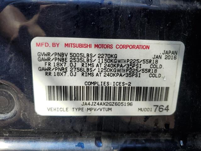 2016 MITSUBISHI OUTLANDER - JA4JZ4AX2GZ605196