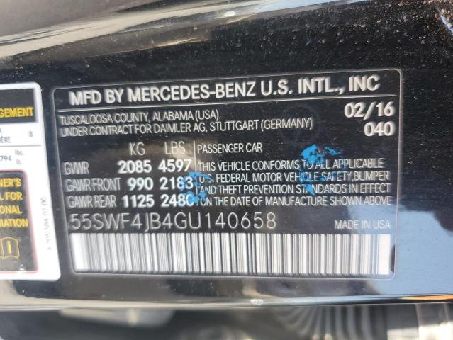 2016 MERCEDES-BENZ C 300 55SWF4JB4GU140658