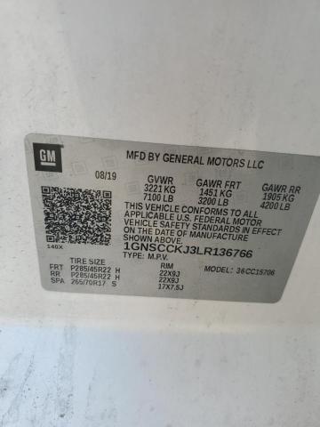 1gnscckj3lr136766 - 2020 Chevrolet tahoe c1500 premier - #63290705