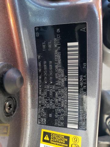 2019 TOYOTA HIGHLANDER 5TDJZRFH3KS585040