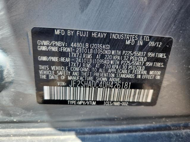 2013 SUBARU FORESTER 2 - JF2SHADC4DH426181