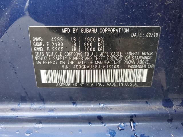 2018 SUBARU IMPREZA LIMITED 4S3GKAU68J3616106