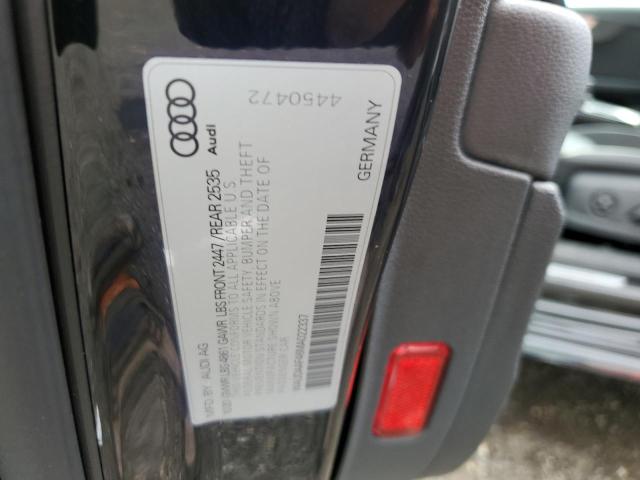 2021 AUDI A4 PREMIUM WAUDAAF46MA022337
