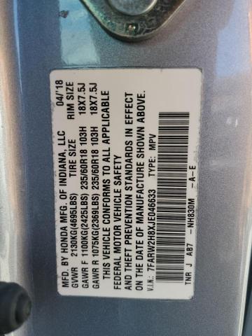 2018 HONDA CR-V EXL 7FARW2H8XJE046633