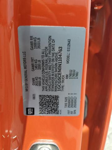 2022 CHEVROLET COLORADO L 1GCGSCEN0N1104763
