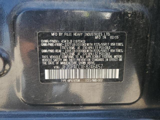 2015 SUBARU XV CROSSTR JF2GPACCXF8246457