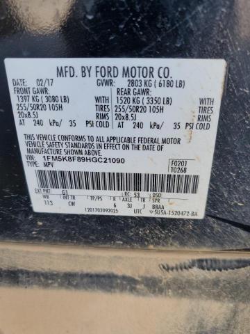 2017 FORD EXPLORER L - 1FM5K8F89HGC21090