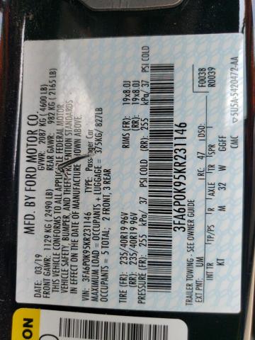 2019 FORD FUSION TIT - 3FA6P0K95KR231146