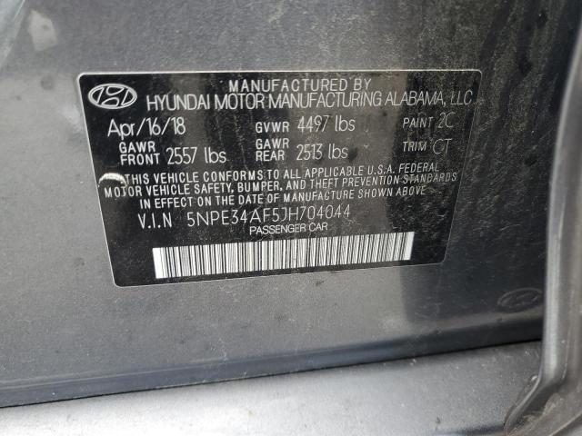2018 HYUNDAI SONATA SPORT 5NPE34AF5JH704044