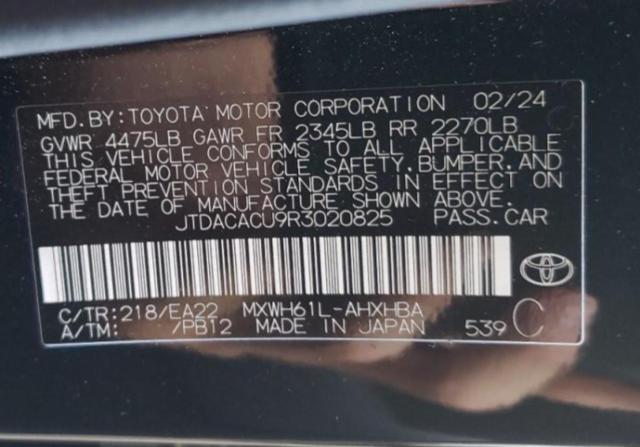 2024 TOYOTA PRIUS PRIM JTDACACU9R3020825