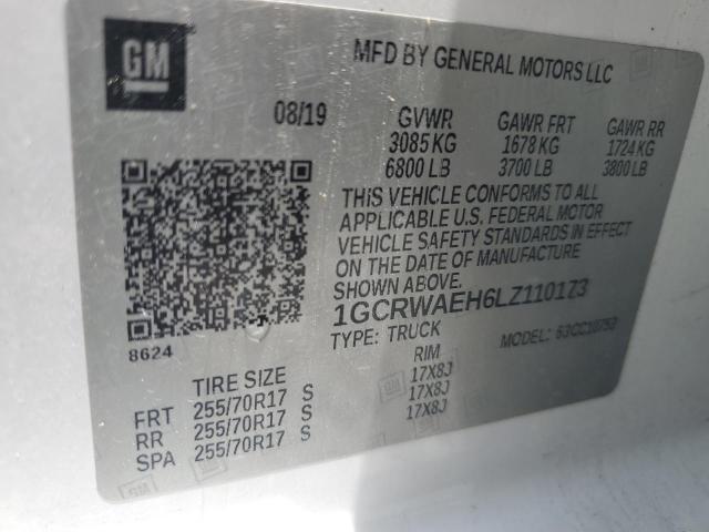 2020 CHEVROLET SILVERADO - 1GCRWAEH6LZ110173