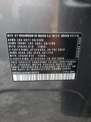 2019 VOLKSWAGEN TIGUAN SE 3VV2B7AXXKM185070