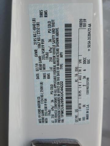 2019 FORD ESCAPE TIT - 1FMCU9J95KUC44222