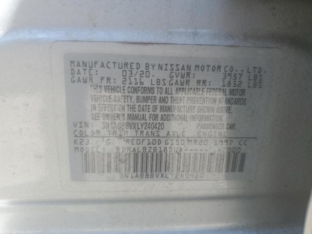 2020 NISSAN SENTRA S - 3N1AB8BVXLY240420
