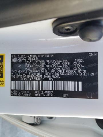 2015 LEXUS RX 350 JTJZK1BA7F2420037