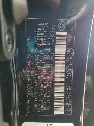 2019 TOYOTA CAMRY L - 4T1B11HK4KU768069