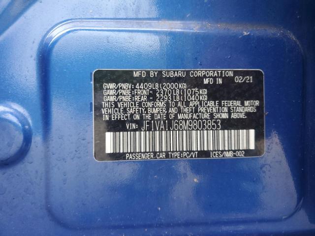 2021 SUBARU WRX LIMITE JF1VA1J68M9803853