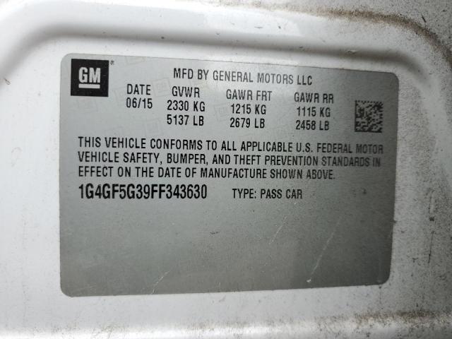 2015 BUICK LACROSSE P 1G4GF5G39FF343630