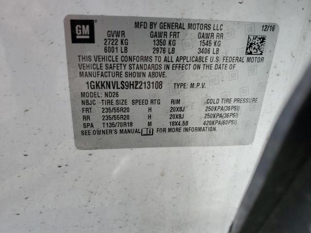 2017 GMC ACADIA ALL 1GKKNVLS9HZ213108