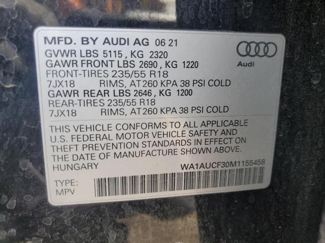 2021 AUDI Q3 PREMIUM - WA1AUCF30M1155458