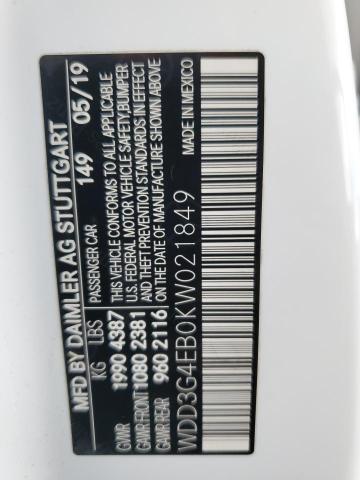 2019 MERCEDES-BENZ A 220 - WDD3G4EB0KW021849