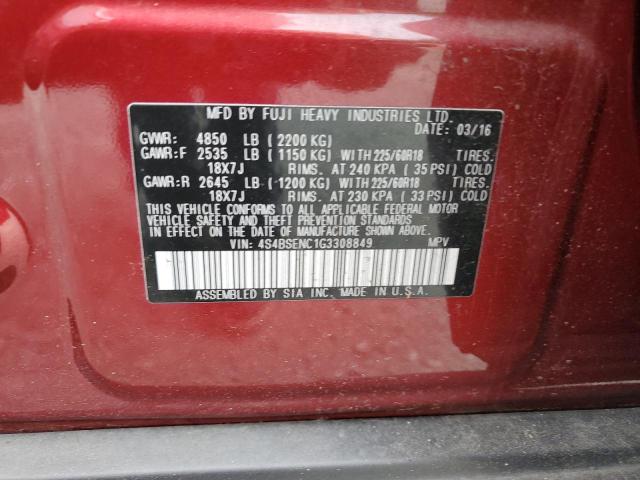 2016 SUBARU OUTBACK 3. 4S4BSENC1G3308849