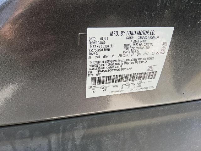2019 FORD EXPLORER S - 1FM5K8GT0KGB03374