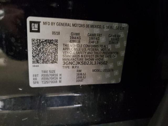 2018 CHEVROLET TRAX LS 3GNCJKSB2JL374562