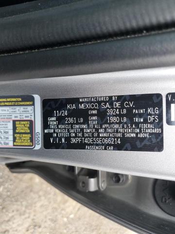 2025 KIA K4 LX - 3KPFT4DE5SE066214