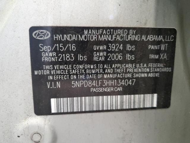 2017 HYUNDAI ELANTRA SE - 5NPD84LF3HH134047