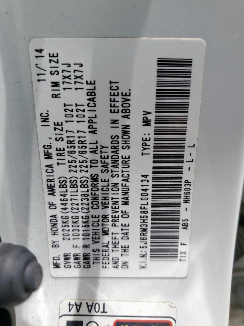 2015 HONDA CR-V EX 5J6RM3H58FL004134