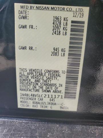 2020 NISSAN ALTIMA S - 1N4BL4BV5LC211171