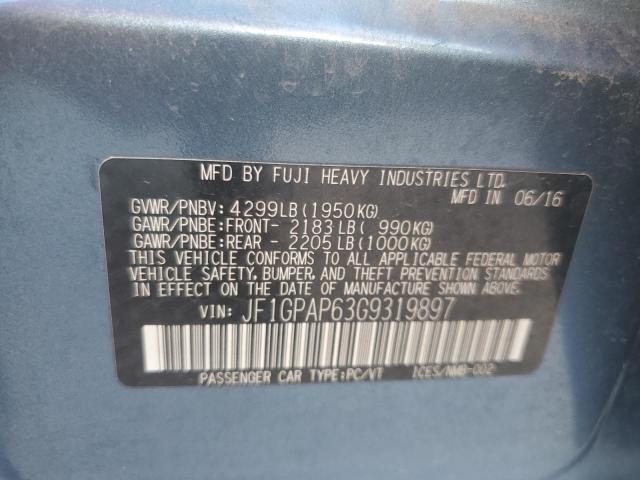 2016 SUBARU IMPREZA SP JF1GPAP63G9319897