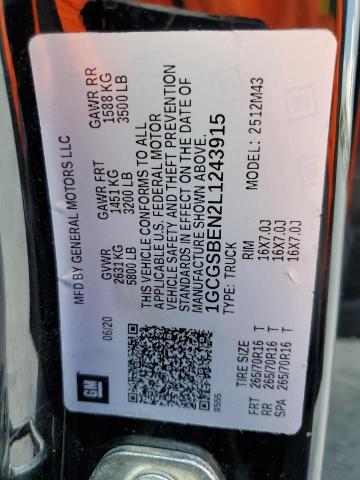 2020 CHEVROLET COLORADO 1GCGSBEN2L1243915