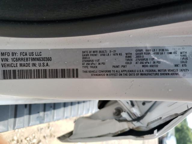 2021 RAM 1500 BIG H - 1C6RREBT9MN630360