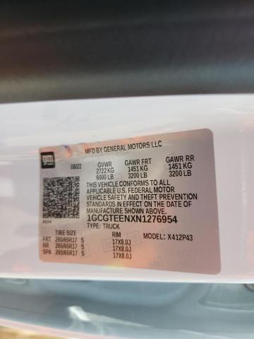2022 CHEVROLET COLORADO ZR2 1GCGTEENXN1276954