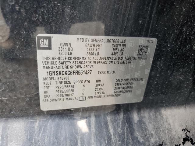 2015 CHEVROLET TAHOE K150 1GNSKCKC6FR551427