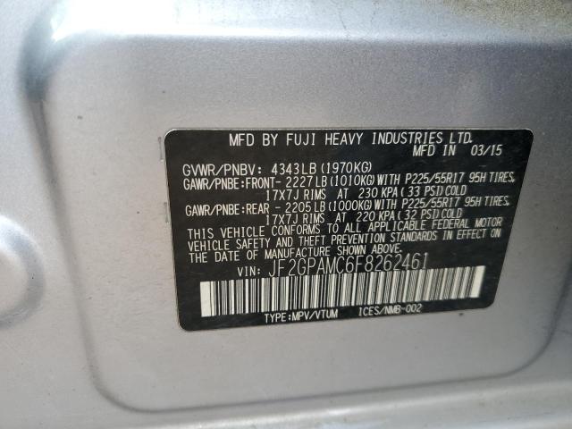 2015 SUBARU XV CROSSTR JF2GPAMC6F8262461