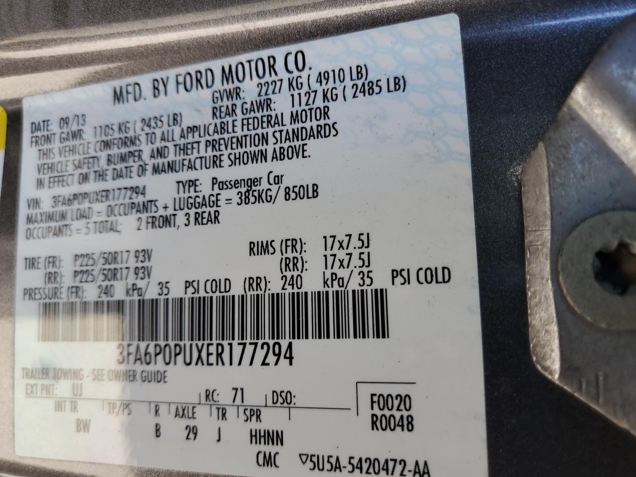Ford Fusion se 2014